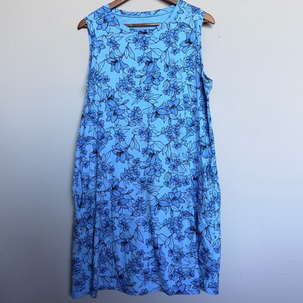 St. John’s Bay Summer Dress With Pockets 100% Cotton | size L